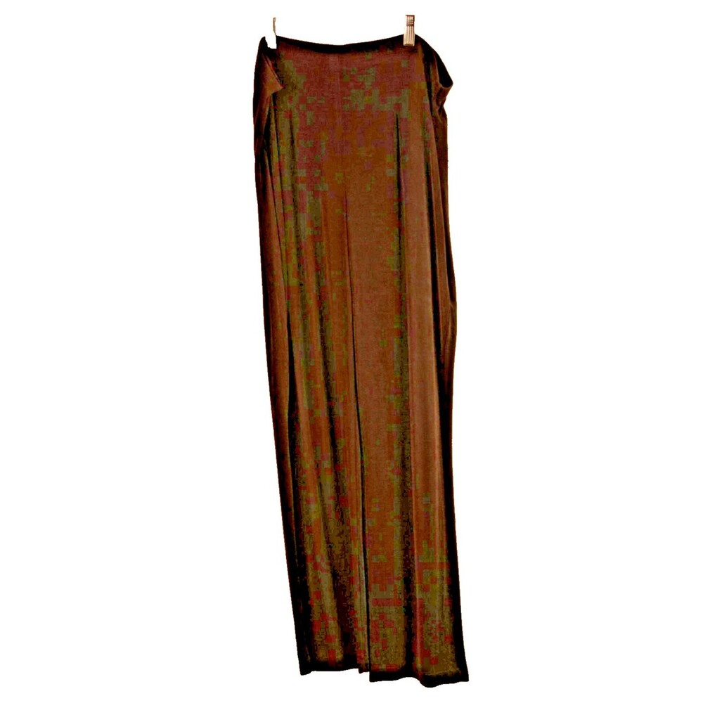 Chico's Trousers Pants 2.5/ 14 Chocolate Brown Stretch Wide Leg Casual